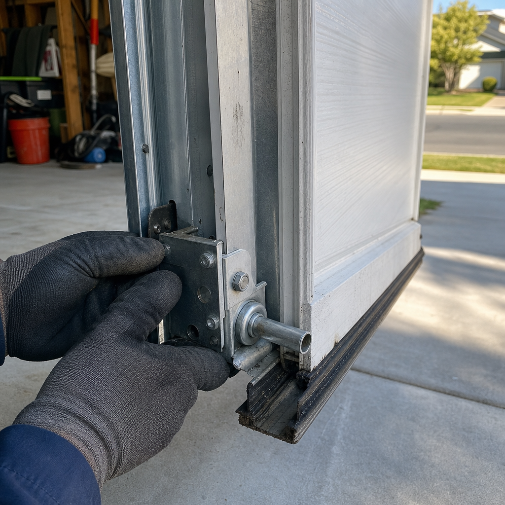 Garage door parts replacement by a professional